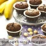 Brownie glutenfreie Walnuss- und Bananenmuffins mit Thermomix