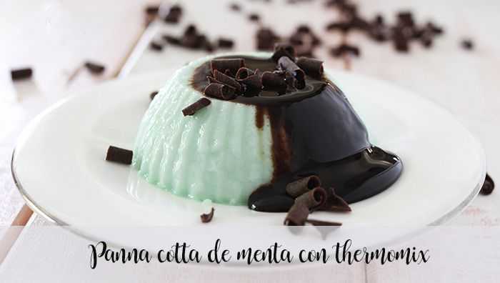 Schokoladenminze Panna Cotta mit Thermomix