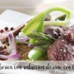 Iberisches Schweinefleisch mit Weinreduktion mit Thermomix
