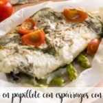 Steinbutt en papillote mit Spargel mit Thermomix