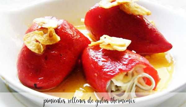 Piquillo-Paprika gefüllt mit Aal mit Thermomix