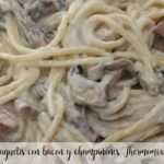 Spaghetti mit Speck und Champignons Thermomix