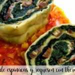 Spinat und Hüttenkäse Rotolo mit Thermomix