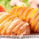 Kartoffeln gefüllt mit Schinken und Käse in der Heißluftfritteuse