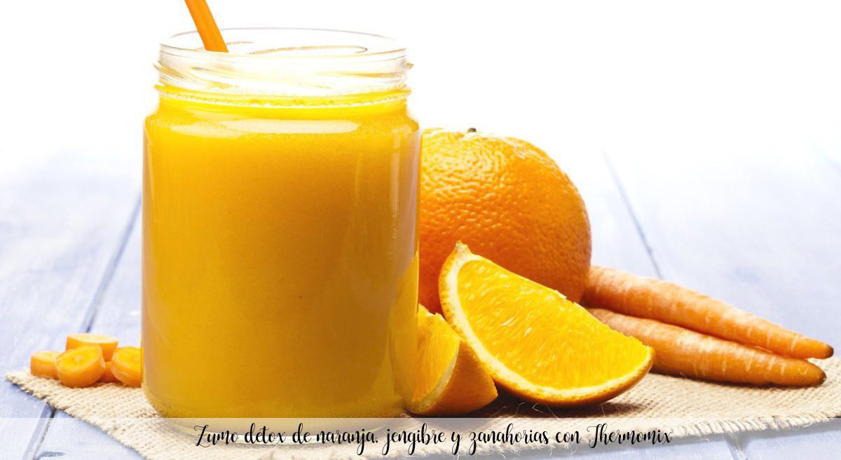 Orangen-, Ingwer- und Karotten-Entgiftungssaft mit Thermomix