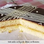 sachertorte mit weißem schwamm mit thermomix