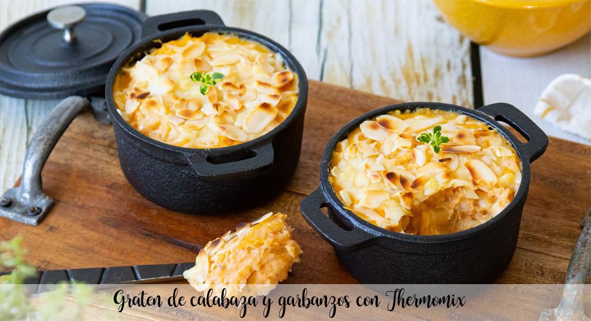 Kürbis-Kichererbsen-Gratin mit Thermomix - Rezepte für Thermomix