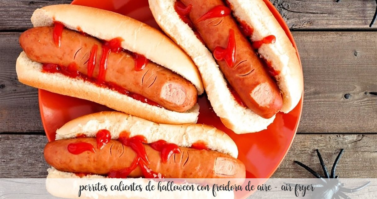 Halloween-Hotdogs mit Heißluftfritteuse - Heißluftfritteuse