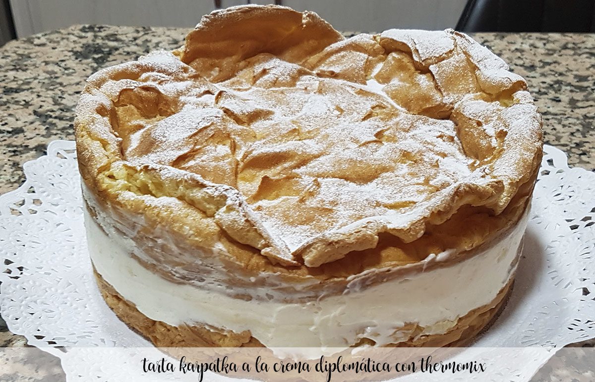 Karpatka-Kuchen mit Diplomatencreme mit Thermomix - Rezepte für Thermomix