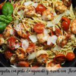 Spaghetti mit Avocado-Walnuss-Pesto mit Thermomix