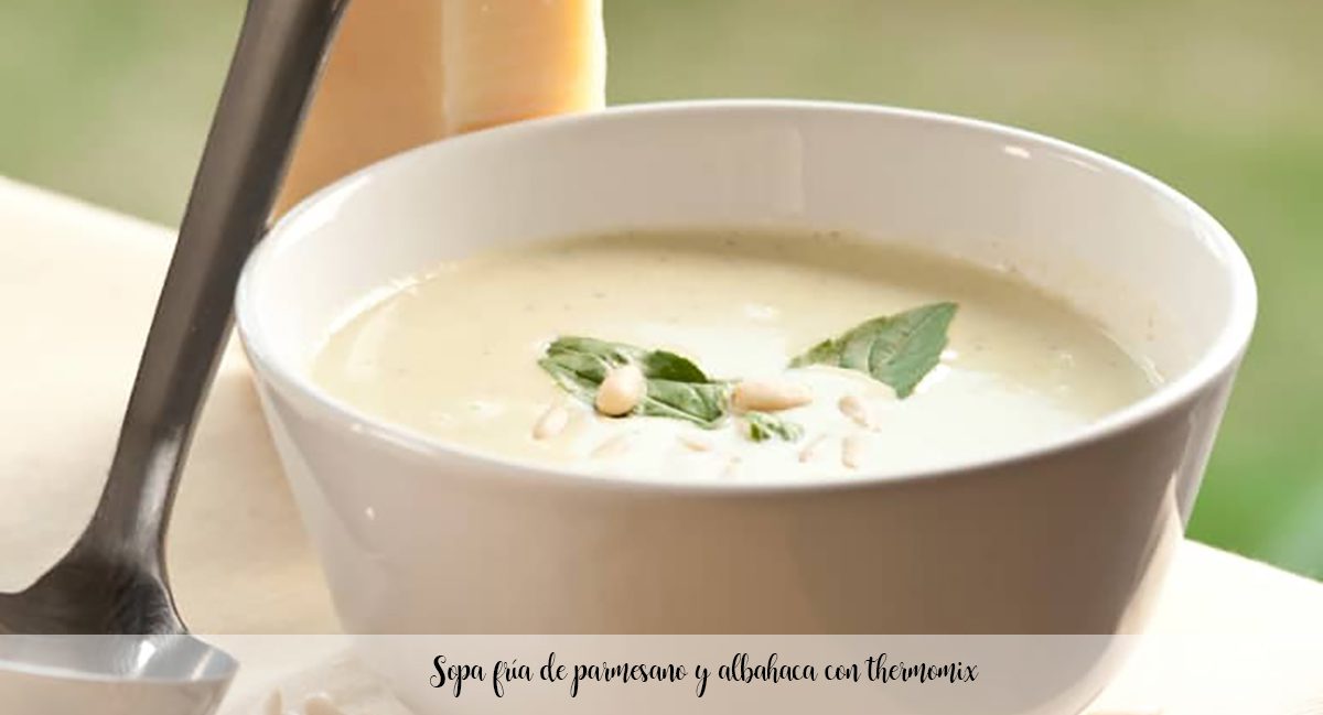 Kalte Parmesan-Basilikum-Suppe mit Thermomix