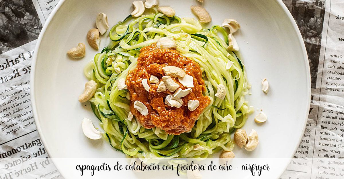 Zucchini-Spaghetti mit Heißluftfritteuse – Airfryer