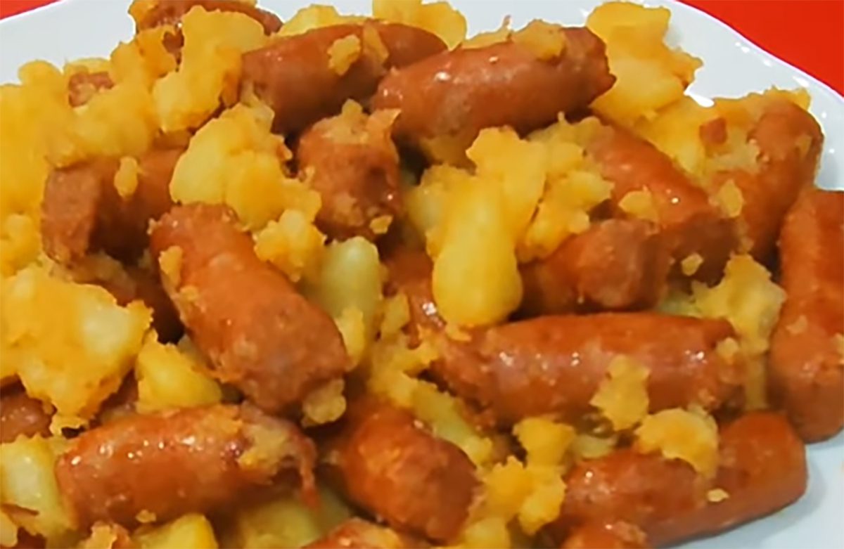 Kartoffeln mit Chistorra mit der Heißluftfritteuse – Airfryer