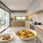 Putenfleisch nach provenzalischer Art mit Kartoffeln und Champignons im Thermomix