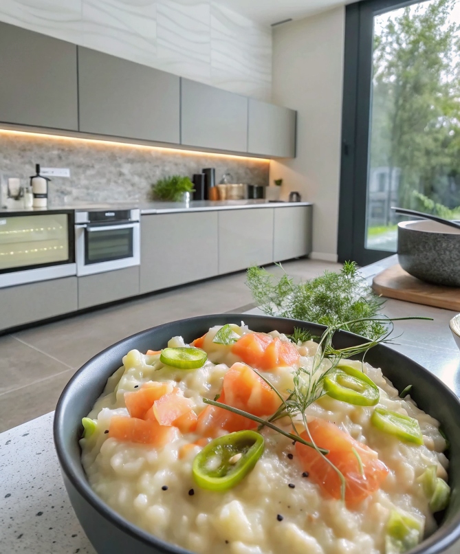 RISOTTO MIT LAICH UND RÄUCHERLACHS MIT THERMOMIX