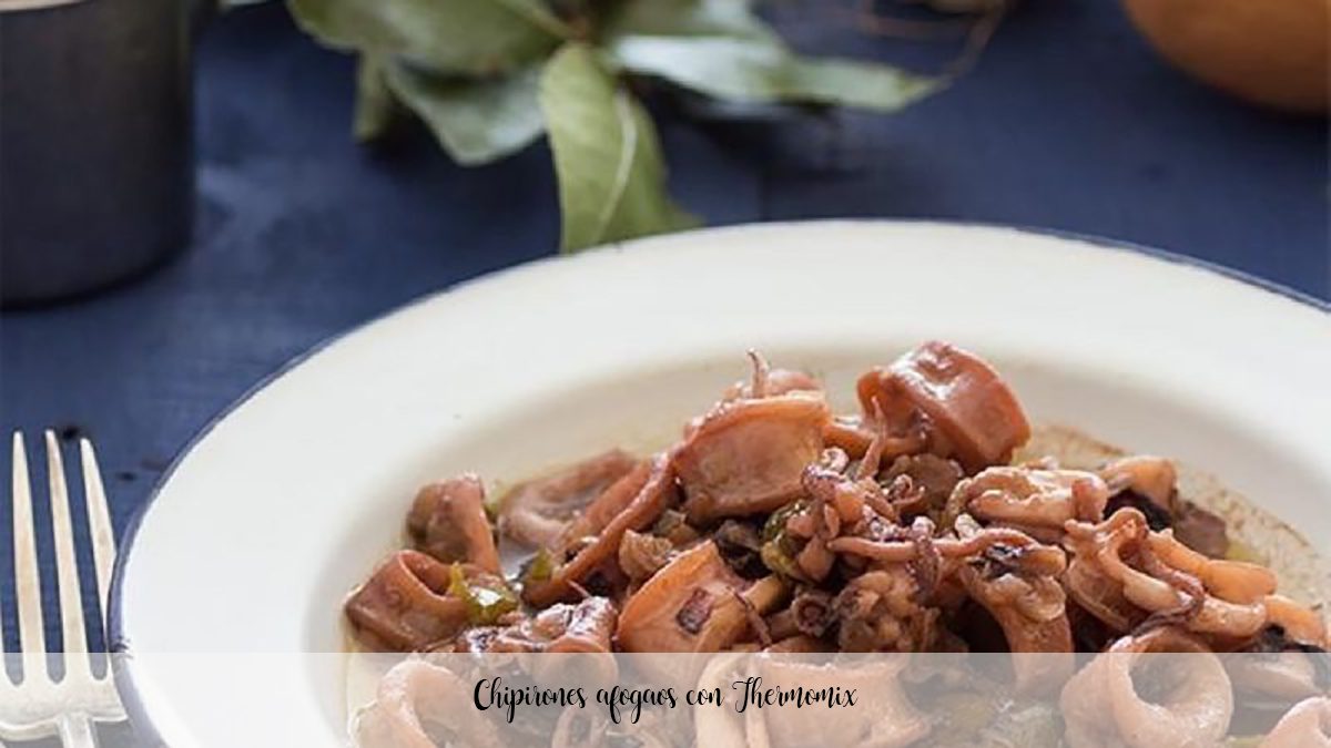 Chipirones afogaos con Thermomix